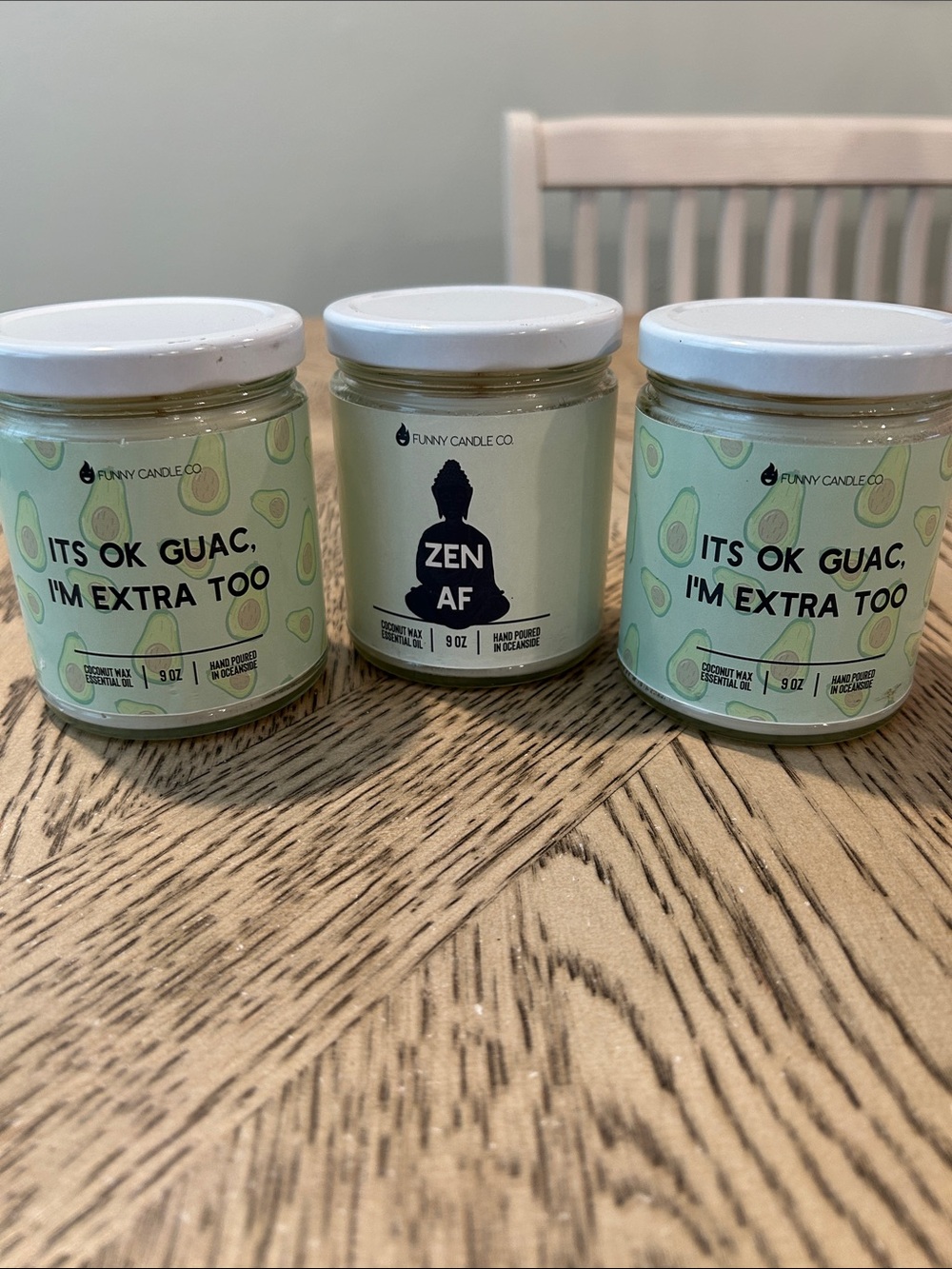 Funny Candle Co. Scented Jar Candles - Light Green